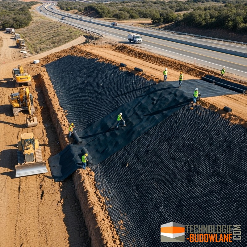 Nasyp zbrojony geosyntetykiem