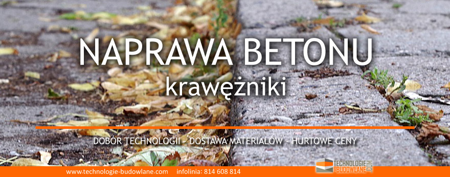 naprawa betonowego krawężnika