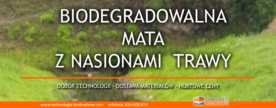 biodegradowalna mata z nasionami trawy