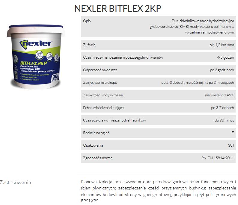 bitflex 2kp - nexler - masa KMB - parametry