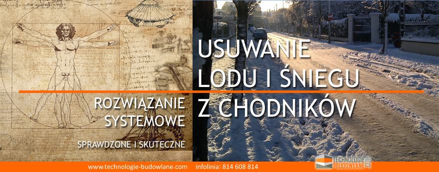 odladzanie - usuwanie lodu i śniegu z chodników